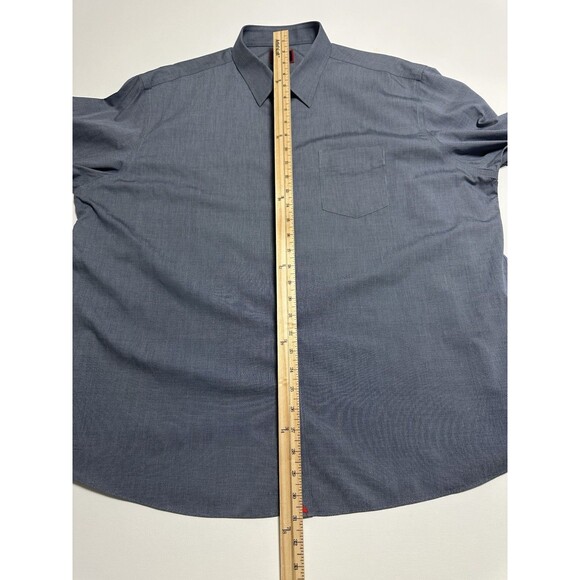 UNTUCKit Shirt Mens 2XL Blue Wrinkle Free Relaxed Fit Pio Cesare Button Down EUC - Picture 12 of 13